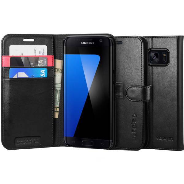 Spigen Wallet S Flip Cover For Samsung Galaxy S7 Edge، کیف کلاسوری اسپیگن مدل Wallet S مناسب برای گوشی موبایل سامسونگ Galaxy S7 Edge