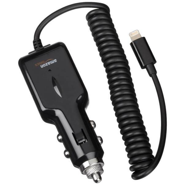 AmazonBasics Car Charger iphone، شارژر فندکی آمازون بیسیکس مناسب برای محصولات اپل