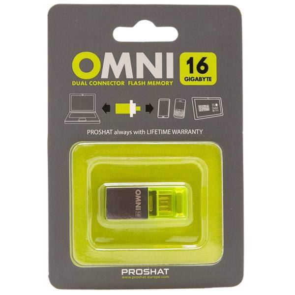 Proshat Omni USB 2.0 OTG Flash Memory - 16GB، فلش مموری USB 2.0 OTG پروشات مدل آمنی ظرفیت 16 گیگابایت
