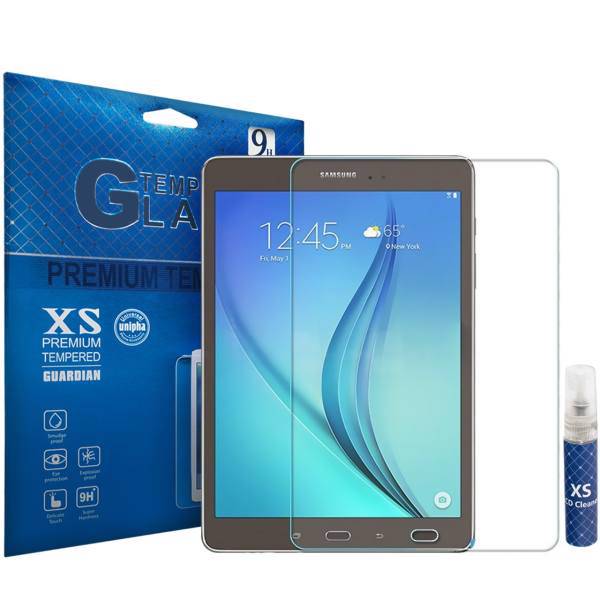 XS Tempered Glass Screen Protector For Samsung Galaxy Tab A 9.7 SM-T555 With XS LCD Cleaner، محافظ صفحه نمایش شیشه ای ایکس اس مدل تمپرد مناسب برای تبلت سامسونگ Galaxy Tab A 9.7 SM-T555 به همراه اسپری پاک کننده صفحه XS