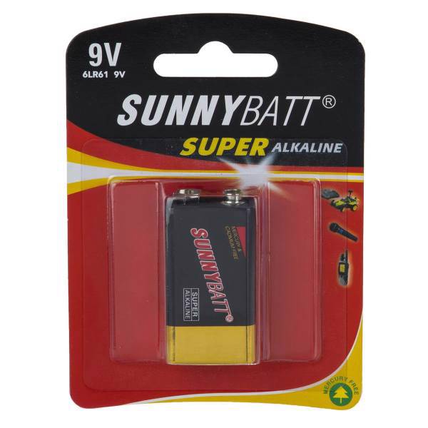 Sunny Batt Super Alkaline 9V Battery، باتری کتابی سانی بت مدل Super Alkaline