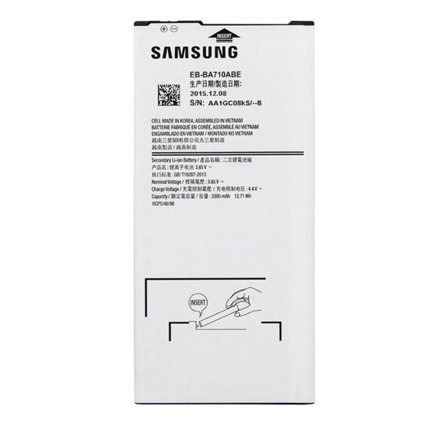 SAMSUNG EB-BA710ABE 3300 mAh Cell Phone Battery For A7 2016، باتری موبایل سامسونگ مدل EB-BA710ABE با ظرفیت 3300 mAh مناسب برای گوشی موبایل (A7 (2016