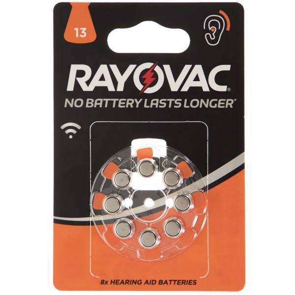 Rayovac PR48 Hearing Aid Battery Pack Of 8، باتری سمعک رایوواک مدل PR48 بسته 8 عددی