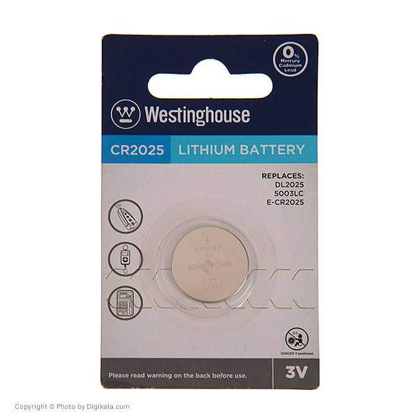 Westinghouse CR2025 Lithium Battery، باتری سکه ای وستینگ هاوس مدل CR2025