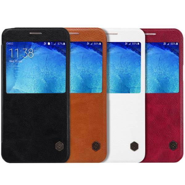 Nillkin Qin Leather Flip Cover For Samsung Galaxy A8، کیف کلاسوری چرمی نیلکین مدل Qin مناسب برای گوشی موبایل سامسونگ گلکسی A8