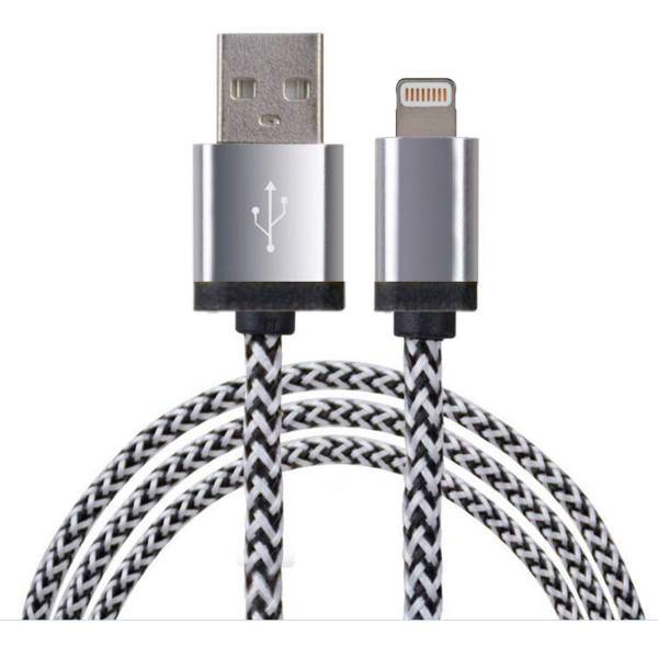 1M USB to LIGHTNING Hemp Cable، کابل تبدیل USB به لایتنینگ کنفی مدل 1M