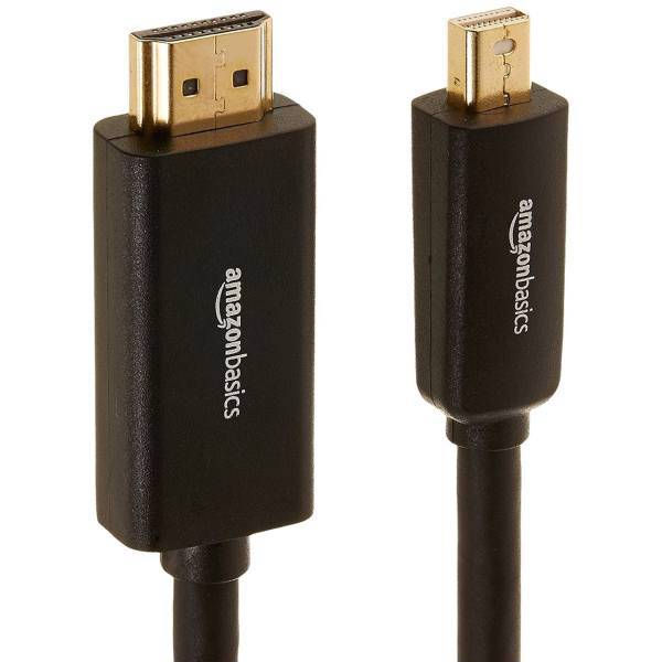 AmazonBasics AZDPHD Mini DisplayPort To HDMI Cable 1.8m، کابل تبدیل Mini Display Port به HDMI امازون بیسیکس مدل AZDPHD طول 1.8 متر