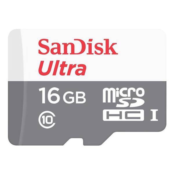 SanDisk Ultra UHS-I U1 Class 10 48MBps 320X microSDHC - 16GB، کارت حافظه microSDHC سن دیسک مدل Ultra کلاس 10 استاندارد UHS-I U1 سرعت 48MBps 320X ظرفیت 16 گیگابایت