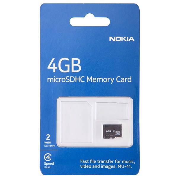 Nokia MU41 Class 4 microSDHC - 4GB، کارت حافظه microSDHC نوکیا مدل MU41 ظرفیت 4 گیگابایت