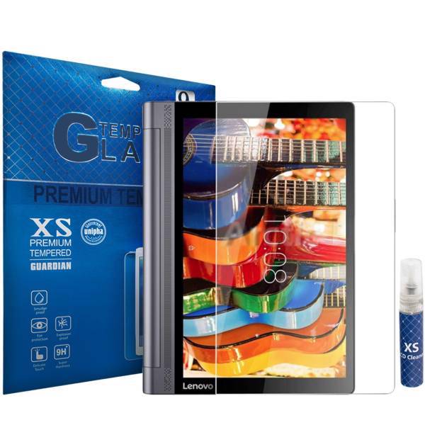 XS Tempered Glass Screen Protector For Lenovo Yoga Tab 3 10 With XS LCD Cleaner، محافظ صفحه نمایش شیشه ای ایکس اس مدل تمپرد مناسب برای تبلت لنوو Yoga Tab 3 10 به همراه اسپری پاک کننده صفحه XS