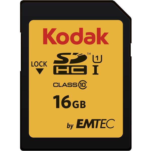 Emtec Kodak UHS-I U1 Class 10 85MBps 580X SDHC - 16GB، کارت حافظه SDHC امتک کداک کلاس 10 استاندارد UHS-I U1 سرعت 85MBps 580X ظرفیت 16 گیگابایت