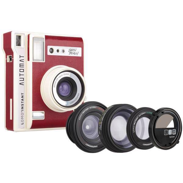 Lomography Lomo Instant Automat-South Beach Camera With Lenses، دوربین چاپ سریع لوموگرافی مدل Automat-South Beach به همراه سه لنز