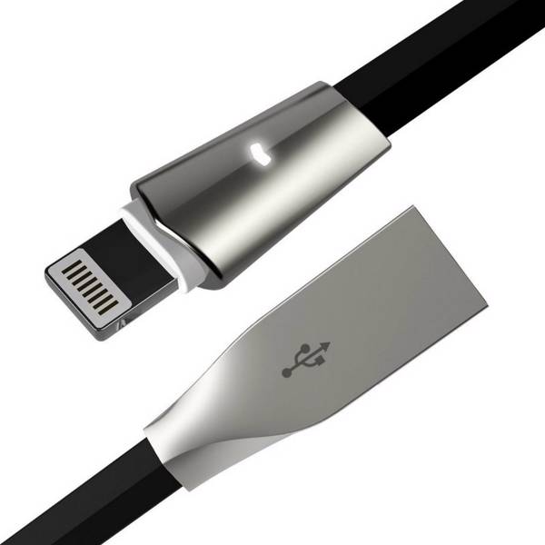 Aimus LED USB To Lightning Iphone Cable 1.8m، کابل تبدیل USB به لایتنینگ آیفون آیماس مدل LED به طول 1.8 متر