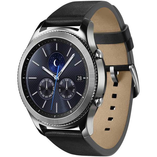 Samsung Gear S3 Classic SM-R770 Black Leather Smart Watch، ساعت هوشمند سامسونگ مدل Gear S3 Classic SM-R770 Black Leather