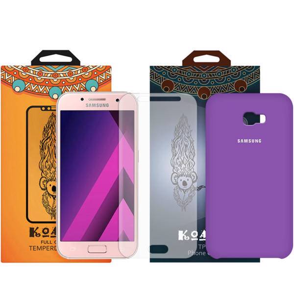 کاور کوالا مدل سیلیکونی مناسب برای گوشی موبایل سامسونگ Galaxy A5 2017 به همراه محافظ صفحه نمایش