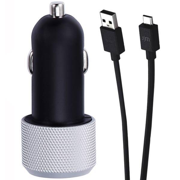 Just Mobile Highway Max Car Charger With microUSB Cable، شارژر فندکی جاست موبایل مدل Highway Max به همراه کابل microUSB