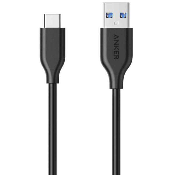 Anker A8166 PowerLine USB 3.0 To USB-C Cable 1.8m، کابل تبدیل USB 3.0 به USB-C انکر مدل A8166 PowerLine طول 1.8 متر