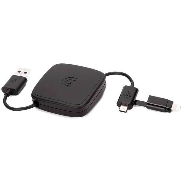Griffin Retractable USB To Lightning/microUSB Cable 0.68m، کابل تبدیل USB به microUSB/لایتنینگ گریفین مدل Retractable طول 0.68 متر