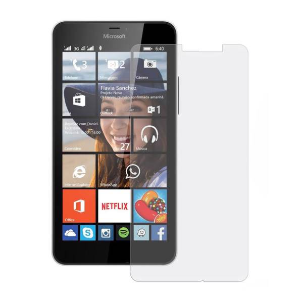 Tempered Glass Screen Protector For Microsoft Lumia 532، محافظ صفحه نمایش شیشه ای تمپرد مناسب برای گوشی موبایل مایکروسافت لومیا 532