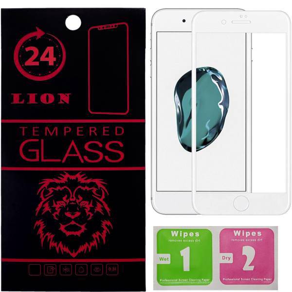 LION 5D Full Glue Glass Screen Protector For Apple iPhone 8 Plus، محافظ صفحه نمایش تمام چسب شیشه ای لاین مدل 5D مناسب برای گوشی اپل آیفون 8 پلاس