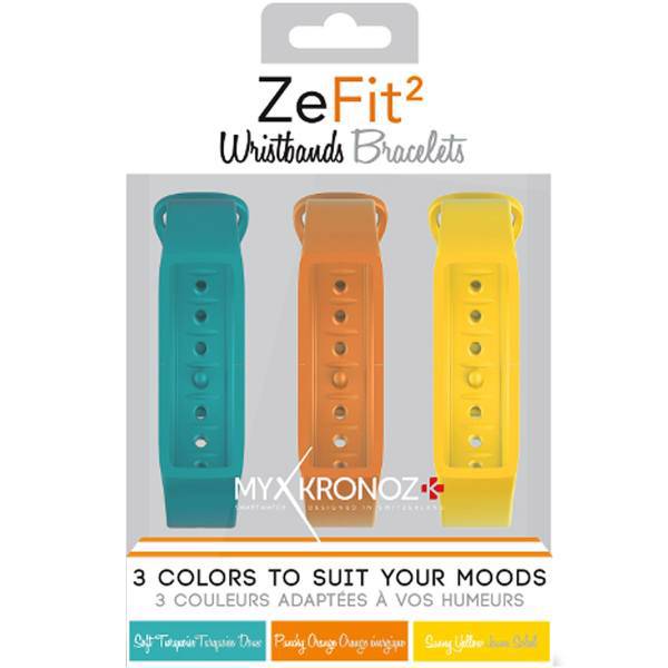 Mykronoz ZeFit2 X3 Colorama Pack Wristbands Bracelets، پک 3 عددی بند مچ‌بند هوشمند مای کرونوز مدل ZeFit2 X3 Colorama