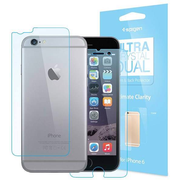 Apple iPhone 6 Plus Screen Protector Steinheil Ultra Crystal Dual، محافظ صفحه نمایش 2 عددی اسپیگن سری کریستال مناسب برای گوشی موبایل آیفون 6 پلاس