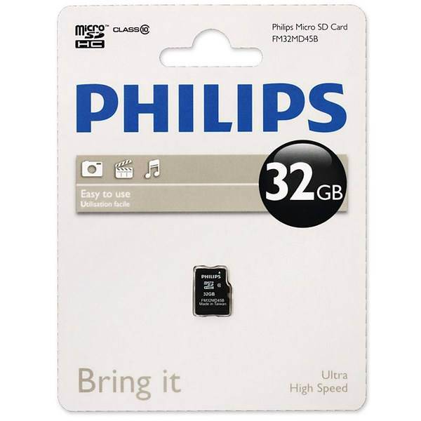 Philips FM32MD45B Class 10 microSDHC - 32GB، کارت حافظه microSDHC فیلیپس مدل FM32MD45B کلاس 10 ظرفیت 32 گیگابایت