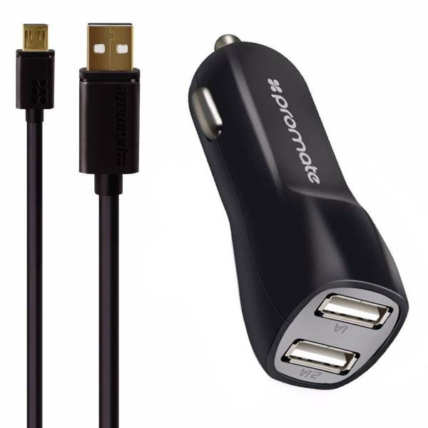 Promate CarKit-M Car Charger with microUSB Cable، شارژ فندکی پرومیت مدل CarKit-M همراه با کابل microUSB