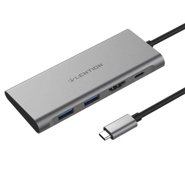 Lention C33H USB-C To USB/USB-C/HDMI Adapter، مبدل لنشن USB-C به USB 3/USB-C/HDMI مدل C33H