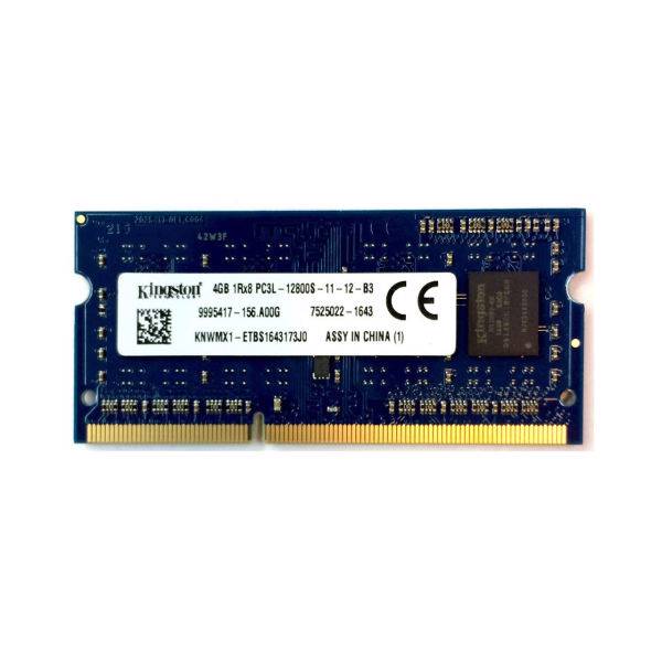 Kingston DDR3L PC3L 12800s MHz 1600 RAM 4GB، رم لپ تاپ کینگستون مدل 1600 DDR3L PC3L 12800S MHz ظرفیت 4 گیگابایت