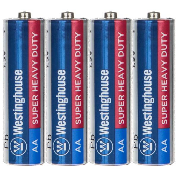 Westinghouse Super Heavy Duty AA Battery Pack of 4، باتری قلمی وستینگهاوس مدل Super Heavy Duty بسته 4 عددی