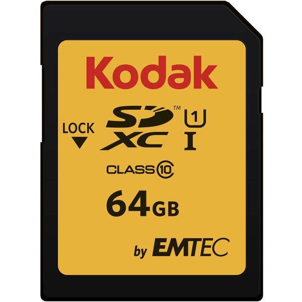 Emtec Kodak UHS-I U1 Class 10 85MBps 580X SDXC - 64GB، کارت حافظه SDHC امتک کداک کلاس 10 استاندارد UHS-I U1 سرعت 85MBps 580X ظرفیت 64 گیگابایت