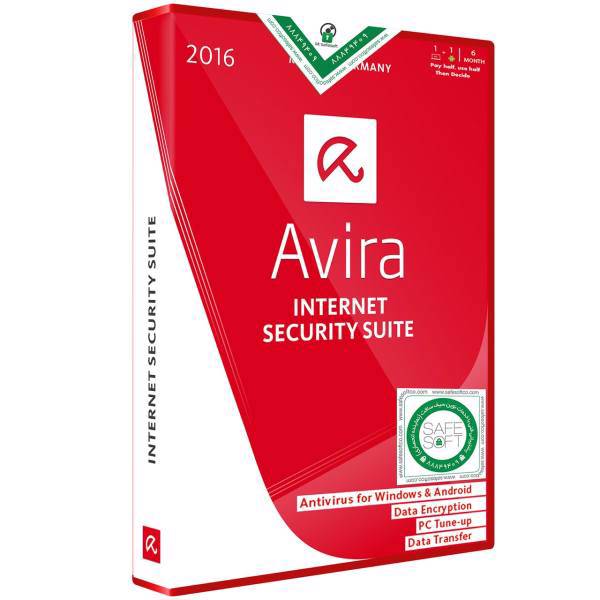Avira Internet Security Suite Antivirus 2016 1+1 Users 6 Months Security Software، نرم افزار امنیتی اینترنت سکیوریتی آویرا 2016، 1+1 کاربر، 6 ماهه