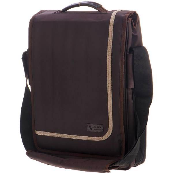 Alfex Coruz AC323 Brown Bag For 17 Inch Laptop، کیف لپ تاپ قهوه ای الفکس مدل Coruz AC323 مناسب برای لپ تاپ های 17 اینچی