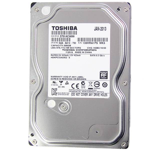 Toshiba DT01ACA050 500GB 32MB Cache Internal Hard Drive، هارد دیسک اینترنال توشیبا DT01ACA050 ظرفیت 500 گیگابایت 32 مگابایت کش