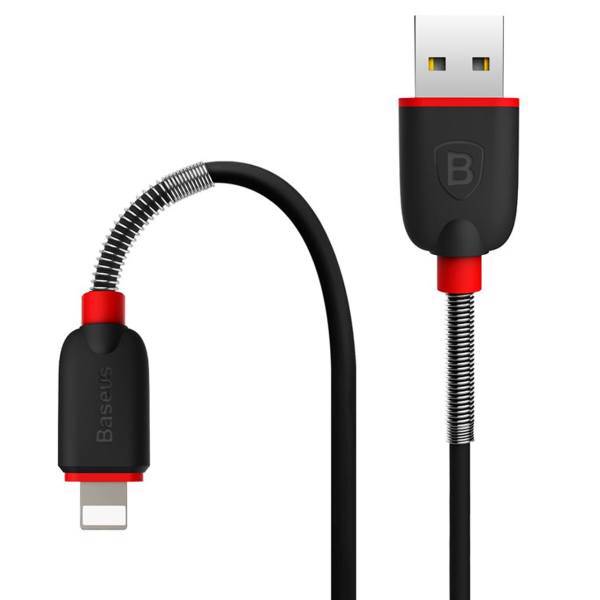 Baseus Spring USB To Lightning Cable 1m، کابل تبدیل USB به لایتنینگ باسئوس مدل Spring به طول1 متر
