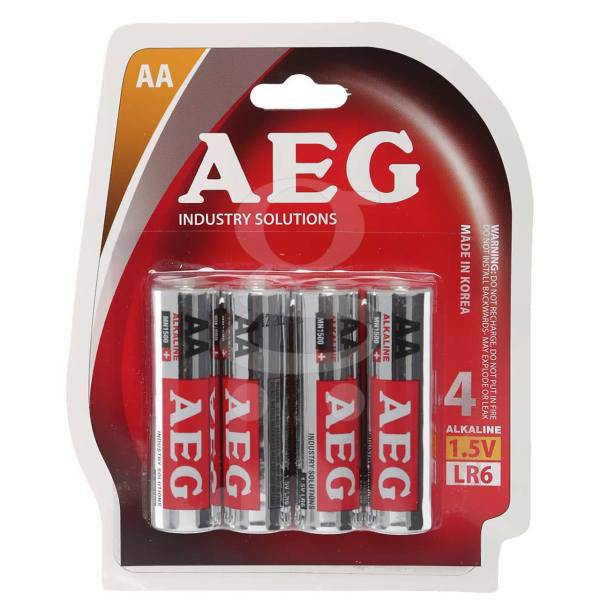 باتری قلمی AEG مدل ALKALINE بسته 4 عددی