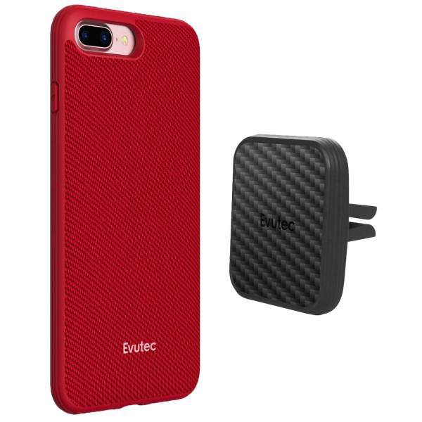 Evutec AERGO Series Ballistic Nylon Cover For iPhone 7 Plus with AFIX Magnetic Vent Mount، کاور اووتک مدل AERGO Series Ballistic Nylon مناسب برای گوشی موبایل آیفون 7 پلاس همراه با پایه نگهدارنده آهنربایی