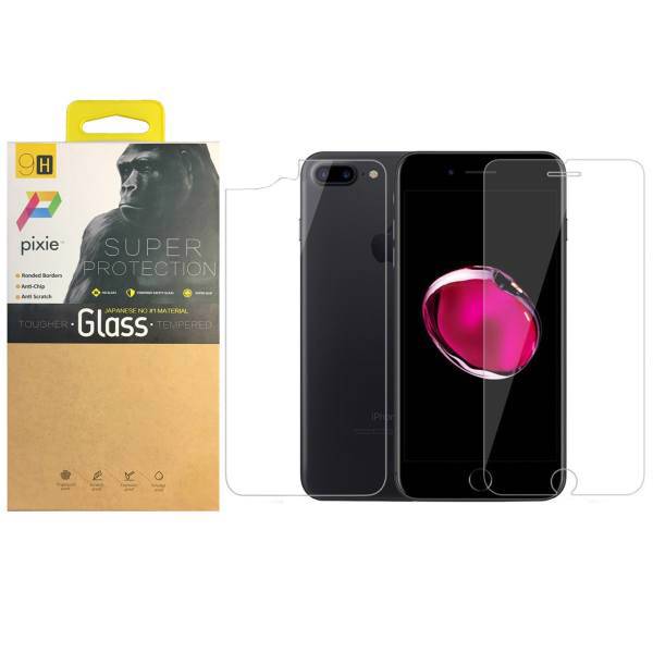 Pixie Top Clear Front and Back Full Glue Glass Screen Protector For Apple iPhone 8/7، محافظ صفحه نمایش و پشت تمام چسب شیشه ای پیکسی مدل Top Clear مناسب برای گوشی اپل آیفون 8/7