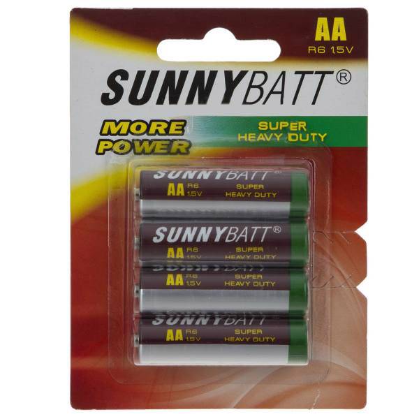 Sunny Batt Super Heavy Duty AA Battery Pack of 4، باتری قلمی سانی بت مدل Super Heavy Duty بسته 4 عددی
