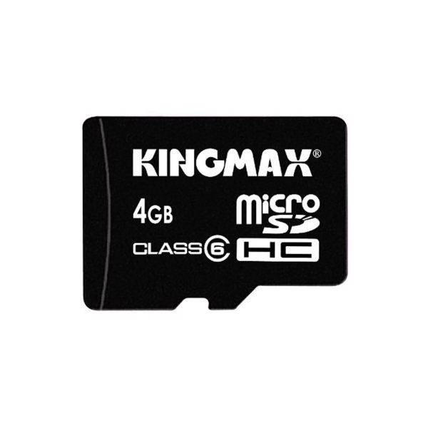 KINGMAX Class 6 6MBps MicroSDHC With Adapter - 4GB، کارت حافظه microSDHC کینگ مکس کلاس 6 سرعت 6Mbps همراه با آداپتور SD ظرفیت 4 گیگابایت