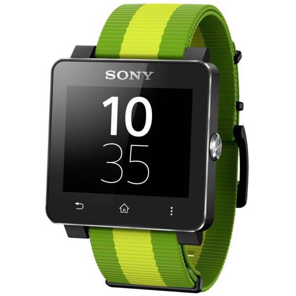 Sony SW2 SmartWatch 2anvas Band، ساعت هوشمند سونی مدل SW2 بند برزنتی به همراه یک بند سیلیکونی