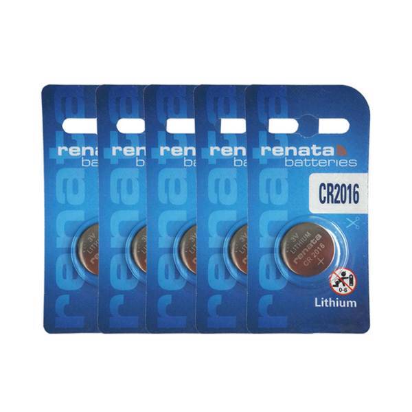 Renata CR2016 minicell 5Pcs، باتری سکه ای رناتا مدل CR2016 بسته 5 عدد