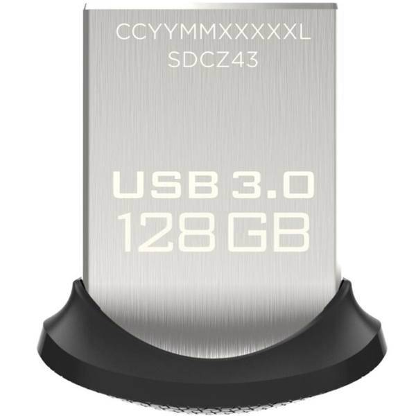 SanDisk Ultra Fit SDCZ43 USB 3.0 Flash Memory - 128GB، فلش مموری سن دیسک مدل Ultra Fit SDCZ43 USB 3.0 ظرفیت 128 گیگابایت