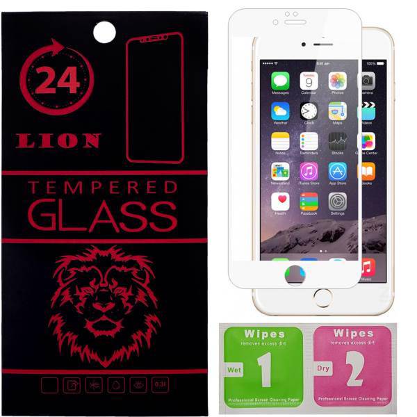 LION 3D Full Cover Glue Glass Screen Protector For Apple iPhone 6 Plus/6s Plus، محافظ صفحه نمایش شیشه ای لاین مدل 3D Full Cover مناسب برای گوشی اپل آیفون 6 پلاس/ 6s پلاس