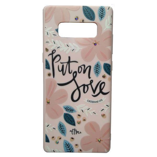 Phone covers note 8، کاور گوشی موبایل طرح گل رنگ صورتی مناسب برای note 8