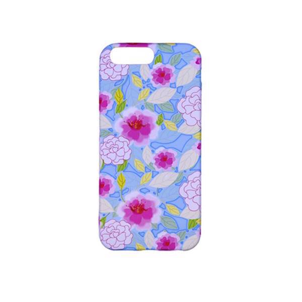 Pink Flower Colourful Jelly Cover For Iphone 7/8plus، کاور ژله ای چند رنگ مدل گل صورتی مناسب برای گوشی Iphone 7/8plus