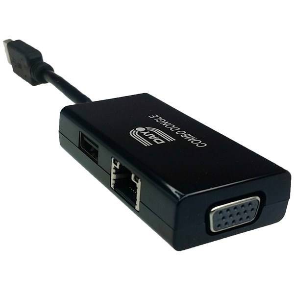 Daiyo USB 3.0 To 3 In 1 Combo Dongle Fast Lan + USB 2.0 + VGA، مبدل یو اس بی 3.0 به Ethernet+VGA+USB 2.0 مدل CP2606