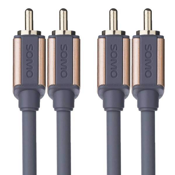 Somo SR1202 2xRCA To 2xRCA Plugs Cable 2m، کابل 2xRCA به 2xRCA سومو مدل SR1202 طول 2 متر
