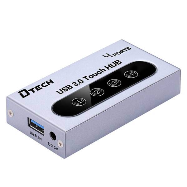Dtech DT-8009 4-Port USB 3.0 Hub، هاب USB3.0 چهار پورت دیتک مدل DT-8009